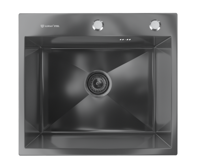 Мойка для кухни Ulgran STEEL 500x450 черный