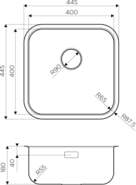 Мойка для кухни Omoikiri Omi 44-U/IF-IN Quadro