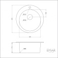 Мойка для кухни Еmar EMQ-1475.C агат