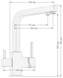 Смеситель для кухни Seaman Barcelone SSL-5391-Water