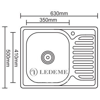Мойка для кухни Ledeme L96350 глянцевая