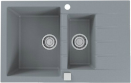 Мойка для кухни Alveus Cadit 70 Concrete G81, клапан-автомат