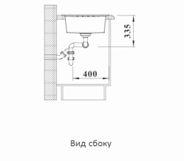 Мойка для кухни Blanco Lexa 8 черный, отводная арматура InFino®