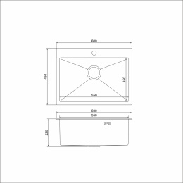 Мойка для кухни MIXLINE PRO 60х45 нерж.