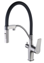 Смеситель для кухни Lemark Bronx LM3761GM графит