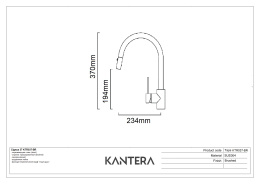 Смеситель для кухни Kantera Cignus 37 KTR037-BR (Brushed)