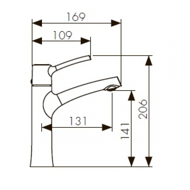 Смеситель KAISER Stick 49111 хром для умывальника