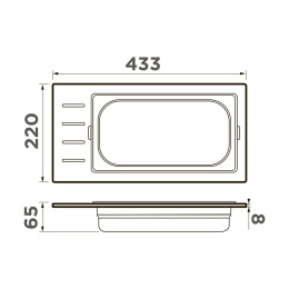 Контейнер для моек Omoikiri DC-01-1 GB графит