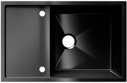 Мойка для кухни Ulgran STEEL 780x500 реверсивная, вороненая сталь