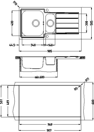 Мойка для кухни Alveus Line Maxim 10 (Satin)