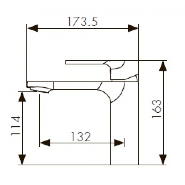 Смеситель KAISER Linear 59011 хром для умывальника
