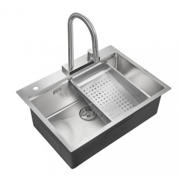 Комплект мойка и смеситель для кухни Milacio Denia 68 Steel (MC.77410) сталь нержавеющая
