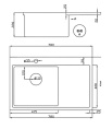 Мойка для кухни Hoffger HFG-7850 (HFG-7850B-L) черный