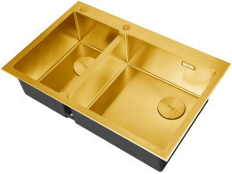 Мойка для кухни Zorg Lux 78-2-51-R Bronze бронза с накладкой