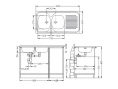 Мойка для кухни Alveus Classic 100L LEI-60 1200X600 левая