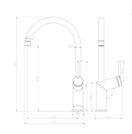 Смеситель для кухни Lemark Minima LM3805C
